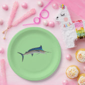 Assiettes En Carton Poisson bleu Marlin (Fête)