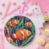 Assiettes En Carton Poisson Clown Dans Les Algues (Fête)
