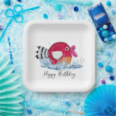 Assiettes En Carton Poisson d'anniversaire dans l'eau (Fête)