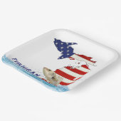 Assiettes En Carton Poisson dans l'eau avec drapeau Michigan (Angulaire)