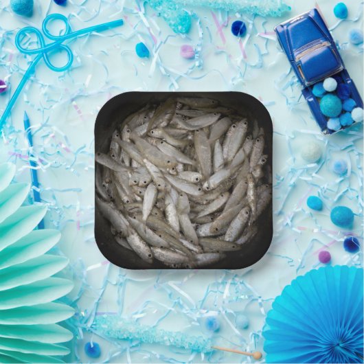Assiettes En Carton Poisson dans un seau (Fête)