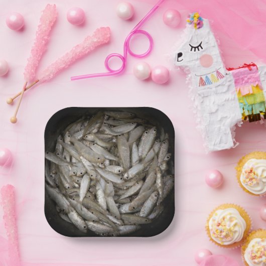 Assiettes En Carton Poisson dans un seau (Fête)