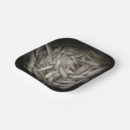 Assiettes En Carton Poisson dans un seau (Angulaire)