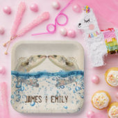 Assiettes En Carton Poisson de mariage dans l'eau (Fête)