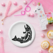 Assiettes En Carton Poisson de truite (Fête)