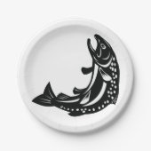 Assiettes En Carton Poisson de truite (Devant)