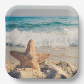 Assiettes En Carton Poisson d'étoiles sur une plaque de papier de plag (Recto)