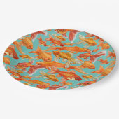 Assiettes En Carton Poisson d'or (Angle)