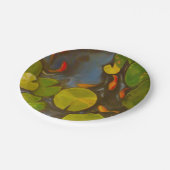 Assiettes En Carton Poisson D'Or Koi Pond Water Lys (Angle)