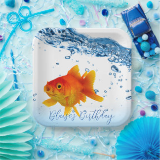 Assiettes En Carton Poisson d'or personnalisé Eau de bol