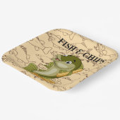 Assiettes En Carton Poisson Et Chips (Angulaire)