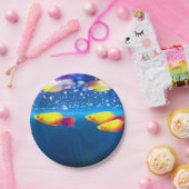 Assiettes En Carton Poisson jaune (Fête)