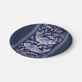 Assiettes En Carton Poisson Koi bleu et blanc Élégant Dîner (Angle)