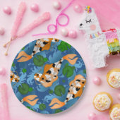 Assiettes En Carton Poisson Koi éclaboussant et Lys d'étang Personnali (Fête)