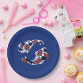 Assiettes En Carton Poisson Koi En Points (Fête)