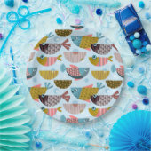 Assiettes En Carton Poisson rétro (Fête)