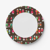 Assiettes En Carton Poisson rétro Abstrait sous-marin motif 2 (Devant)