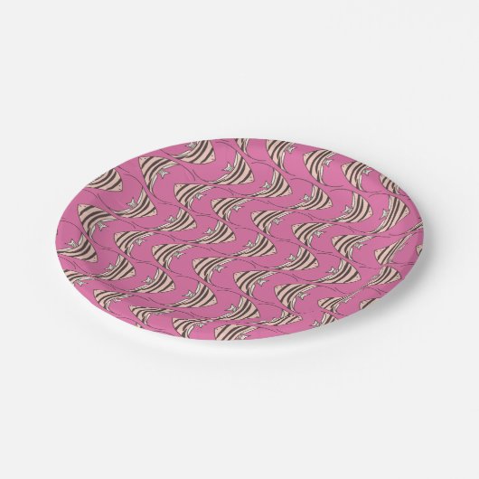 Assiettes En Carton Poisson rose Filles Anniversaire (Angle)
