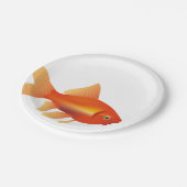 Assiettes En Carton Poisson rouge (Angle)