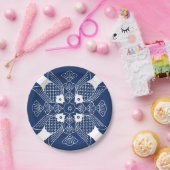 Assiettes En Carton Poisson sous-marin avec Arrière - plan bleu (Fête)