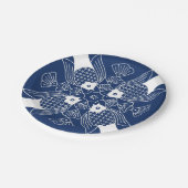 Assiettes En Carton Poisson sous-marin avec Arrière - plan bleu (Angle)