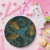 Assiettes En Carton Poissons Dorés, Pisces, Art Nautique Sous-Marin No (Fête)