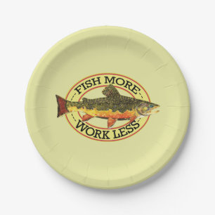 Assiettes En Carton Poissons humoristiques plus - Travailler moins de 