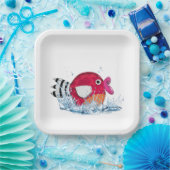 Assiettes En Carton Poissons Mignons Dans L'Eau (Fête)