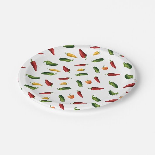 Assiettes En Carton Poivrons (Angle)