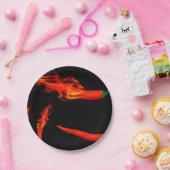 Assiettes En Carton Poivrons de piment flamboyants (Fête)