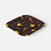 Assiettes En Carton Poivrons Et Oignons (Angulaire)