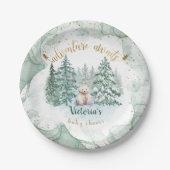 Assiettes En Carton Polar Bear Adventure Attend le Baby shower (Devant)