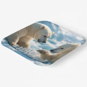 Assiettes En Carton Polar Bears Playing Chess On a Glacier (Angulaire)