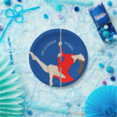 Assiettes En Carton Pole Fitness (Fête)