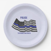 Assiettes En Carton Police (Devant)