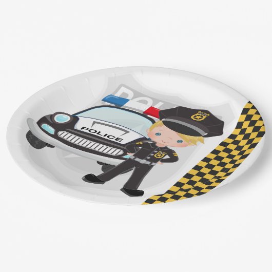 Assiettes En Carton Police (Angle)