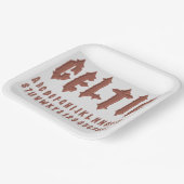 Assiettes En Carton Police alphabétique celtique (Angulaire)