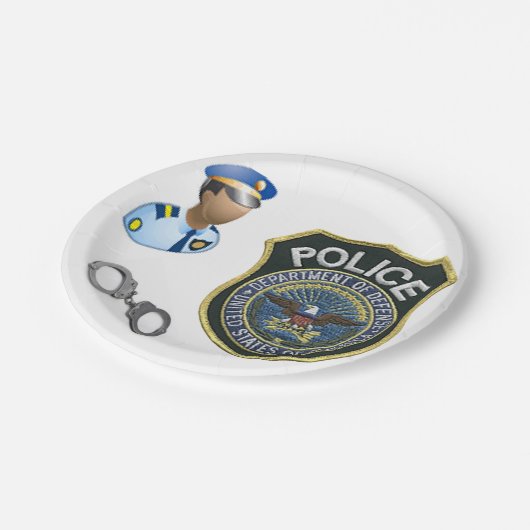 Assiettes En Carton Police des plaques de papier (Angle)