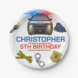 Assiettes En Carton Police Officier Police Parti Anniversaire