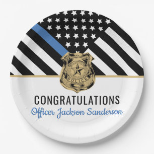 Assiettes En Carton Police Police Service de la retraite
