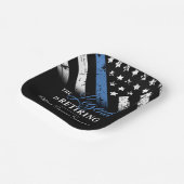 Assiettes En Carton Police Retraite Ligne bleue Drapeau Application de (Angulaire)