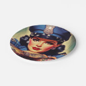 Assiettes En Carton Police rétro (Angle)