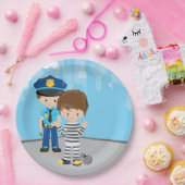Assiettes En Carton Policier mignon (Fête)