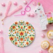 Assiettes En Carton 💛🧡❤️Polissage époustouflante Wycinanki folkloriq (Fête)