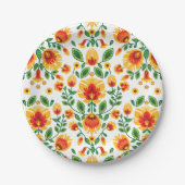 Assiettes En Carton 💛🧡❤️Polissage époustouflante Wycinanki folkloriq (Devant)