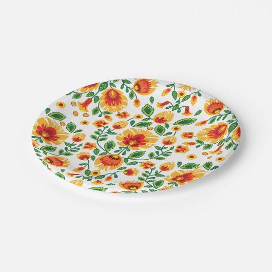 Assiettes En Carton 💛🧡❤️Polissage époustouflante Wycinanki folkloriq (Angle)