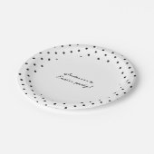 Assiettes En Carton Polka point minimaliste personnalisé (Angle)