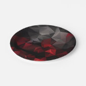 Assiettes En Carton Polygonal, noir et rouge (Angle)