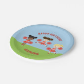 Assiettes En Carton Pom-pom girl (Angle)