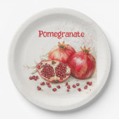 Assiettes En Carton Pomegranate Paper Plate (Devant)